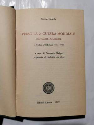 Verso la 2' Guerra Mondiale - Cronache politiche 1933/1940