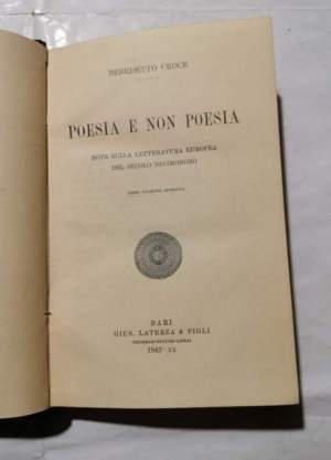 Poesia e non poesia - note sulla letteratura europea del secolo decimonono