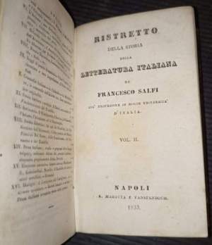 Ristretto della storia della letteratura italiana- 2 voll. in 1
