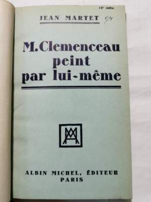 M. Clemenceau peint par lui - meme
