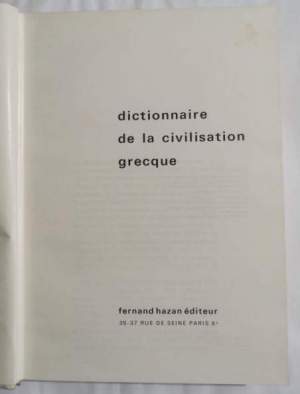 Dictionnaire de la civilization graecque