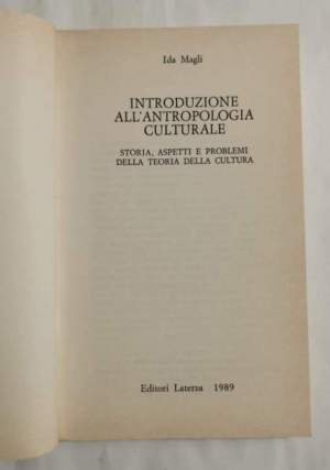 Introduzione all'Antropologia culturale