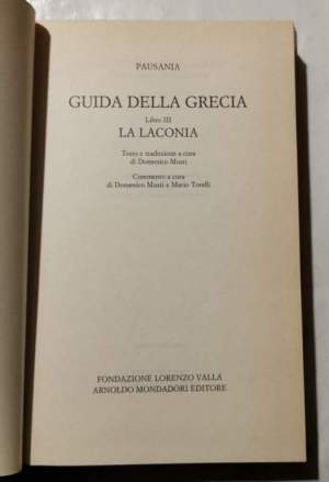 Guida della Grecia  libro III  -  La Laconia