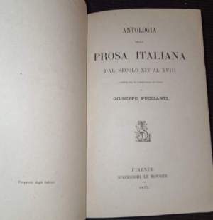 Antologia della prosa italiana dal secolo XIV al XVIII