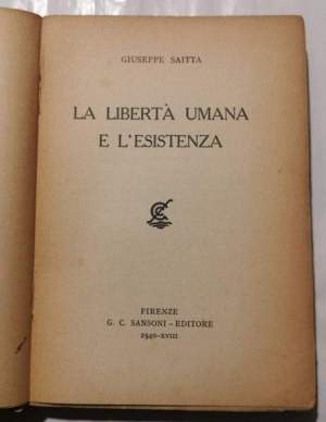 La libertà umana e l'esistenza