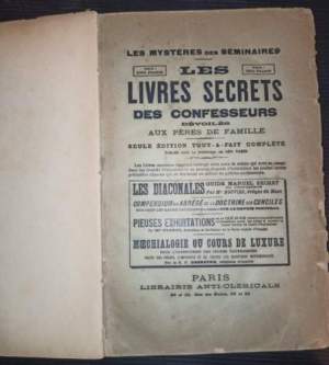 Les livres secrets des confesseurs