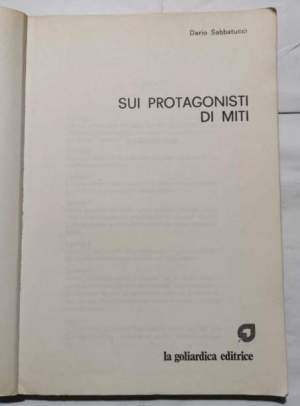 Sui protagonisti di miti