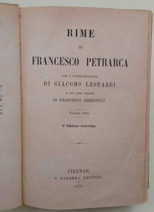 Rime- Orlando Furioso- La Gerusalemme liberata(3 voll. unico tomo)