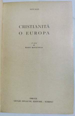 Cristianità o Europa