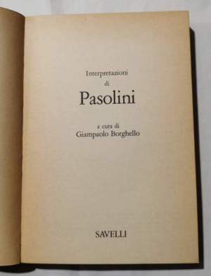 Interpretazioni di Pasolini