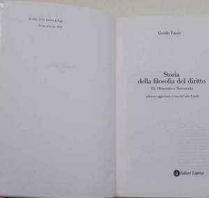 Storia dellafilosofia del diritto- 3 voll.