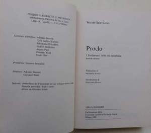 Proclo- i fondamenti della sua metafisica