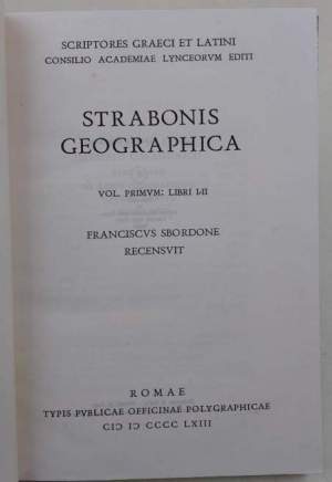 Strabonis Geographica-  Libro I/II