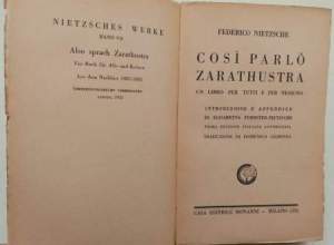 Cosi  parlo' Zarathustra