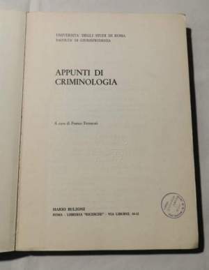 Appunti di Criminologia
