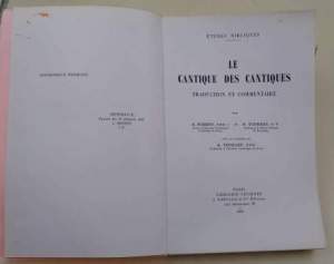 Le Cantique des Cantiques- traduction et commentaire
