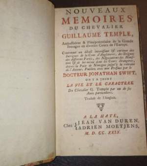 Nouveaux memoires du chevallier Guillaume Temple