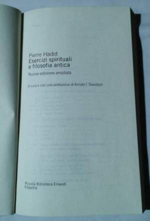 Esercizi spirituali e filosofia antica