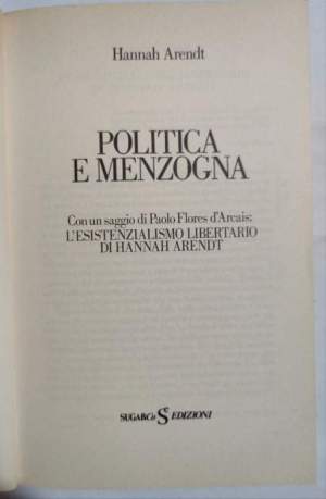 Politica e menzogna