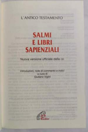 L'Antico Testamento - Salmi e Libri Sapienzali