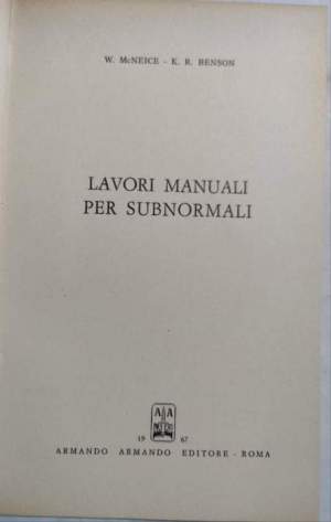 Lavori manuali per subnormali