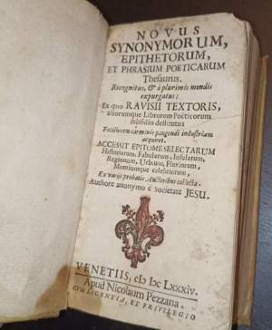 Novus synonymorum, epithetorum, et pharasium poeticarum..,Supplementum smetii vocabula complectens.., Epitome selectarum