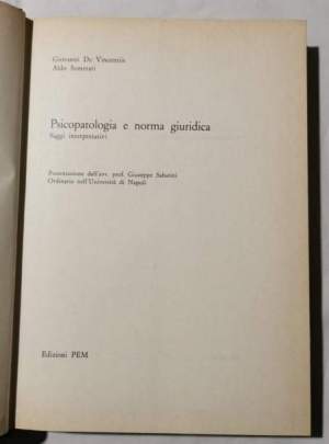 Psicopatologia e norma giuridica -Saggi interpretativi