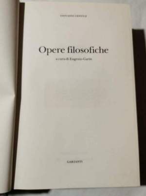 Opere filosofiche