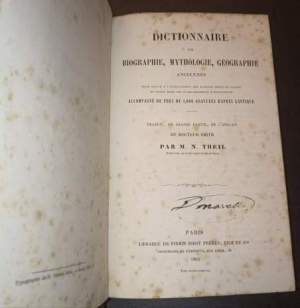 Dictionnaire de biographie, mythologie, géographie anciennes..
