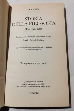 Storia della Filosofia  ( frammenti )