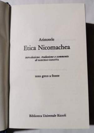 Etica Nicomachea - Testo greco a fronte