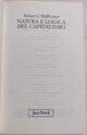 Natura e logica del capitalismo