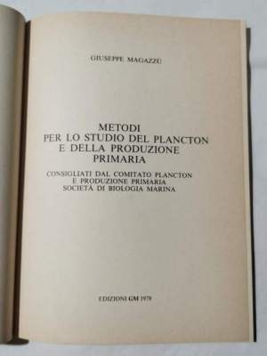Metodi per lo studio del plancton e della produzione primaria