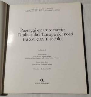 Paesaggi e nature morte dall'Italia e dall'Europa del nord tra XVI e XVIII secolo - Catalogo -