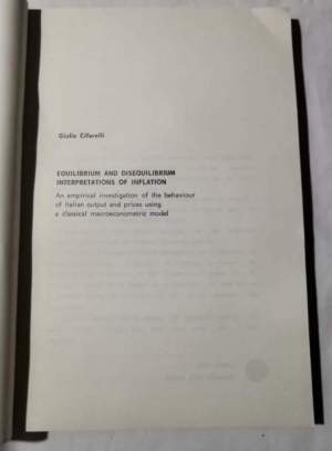 Equilibrium and disequilibrium interpretations of inflation- an empirical investigation of the behaviour of italian output and