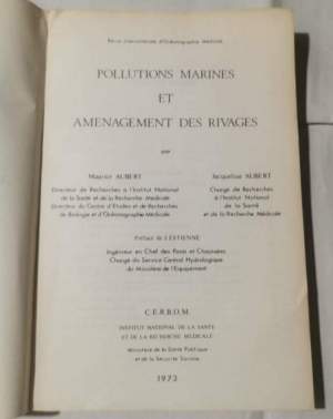 Pollution marines et amenagement des rivages