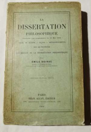 La dissertation philosophique