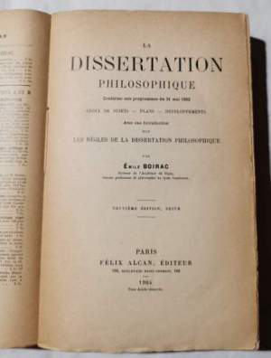 La dissertation philosophique