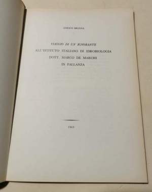 Viaggio di un ignorante all'Istituto Italiano di Idrobiologia, Dott. Marco de Marchi in Pallanza