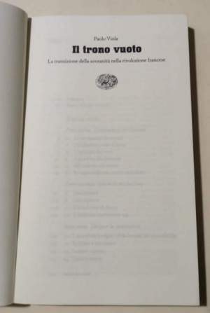Il trono vuoto. La transizione della sovranità nella Rivoluzione francese