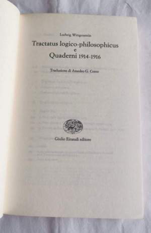 Tractatus logico-philosophicus e Quaderni 1914/1916