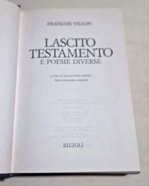 Lascito testamento e poesie diverse