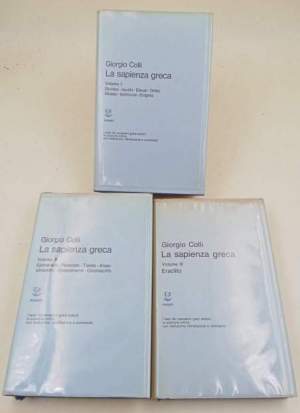 La sapienza greca- 3 voll.