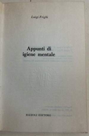 Appunti di igiene mentale