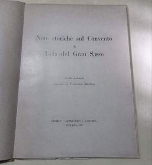 Note storiche sul Convento di Isola del Gran Sasso