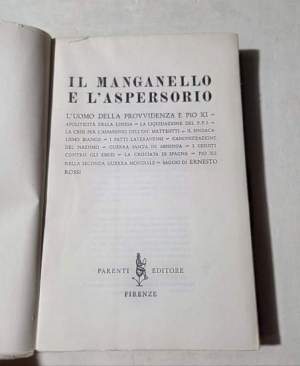 Il manganello e l'aspersorio