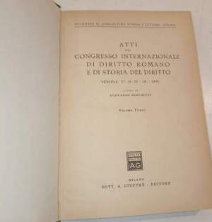 Atti del congresso internazionale di diritto romano e di storia del diritto Vol. III