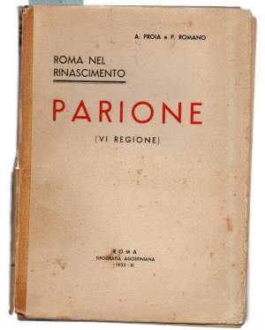ROMA NEL RINASCIMENTO : PARIONE ( VI REGIONE )