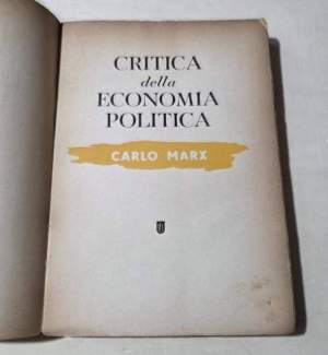 Critica della economia politica