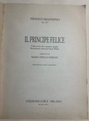 Il Principe felice - Fiaba in tre atti e quattro quadri liberamente tratta da Oscar Wilde